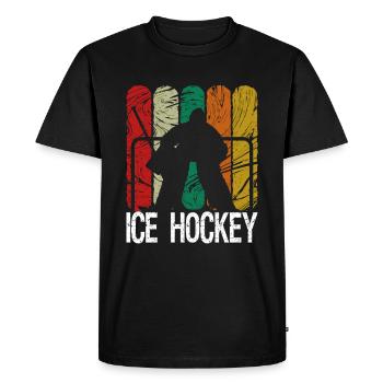 Eishockey Hockey Goalie Bodycheck Lustig Geschenk - Männer Premium Bio T-Shirt - Schwarz - Vorne - Nico (187cm)
