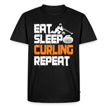 Curling sport d'hiver sport de glace cadeau de sport de glace - T-shirt Premium bio Homme - noir - Devant - Nico (187cm)