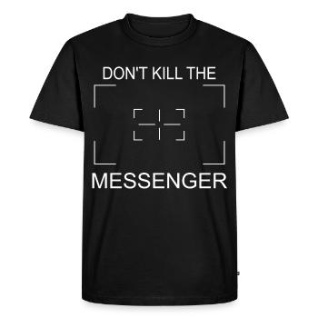 Don't kill the Messenger Free Whistleblower Press - Men's Premium Organic T-Shirt - black - Front - Nico (187cm)