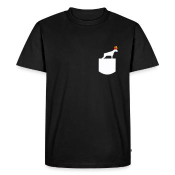 Dog fire department bag pet dog holder - Men's Premium Organic T-Shirt - black - Front - Nico (187cm)