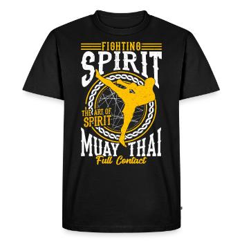 Muay Thai Boxing Kickboxer Martial Arts Cadeau - T-shirt Premium bio Homme - noir - Devant - Nico (187cm)