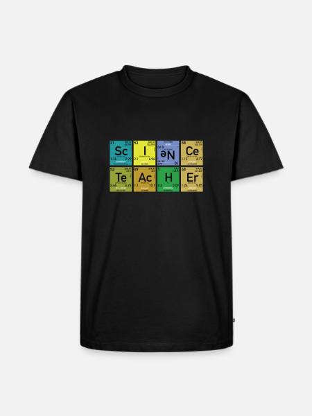 Nerd Funny Elements Science Teacher - Men's Premium Organic T-Shirt - black