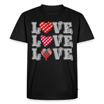 Love Love Love - T-shirt Premium bio Homme - noir - Devant - Nico (187cm)