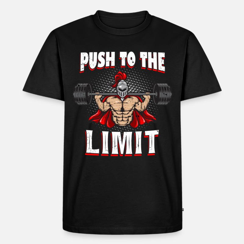 Gewicht Bodybuilder Spruch Motivation - Männer Premium Bio T-Shirt - Schwarz
