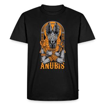 Anubis Dieu égyptien Égypte cadeau divinité - T-shirt Premium bio Homme - noir - Devant - Nico (187cm)