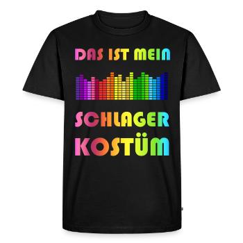 Das ist mein Schlager Kostüm - Männer Premium Bio T-Shirt - Schwarz - Vorne - Nico (187cm)
