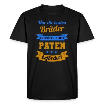 Parrain Parrain Parrain Oncle Disant Hommes Cadeau - T-shirt Premium bio Homme - noir - Devant - Nico (187cm)
