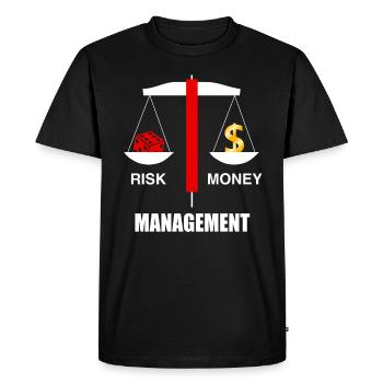 Trading Daytrader Daytrading Risk Money Management - T-shirt Premium bio Homme - noir - Devant - Nico (187cm)