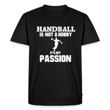 Joueur de handball passion - T-shirt Premium bio Homme - noir - Devant - Nico (187cm)