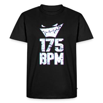 175 150 BPM Hardstyle Raver Trance House Techno - Men's Premium Organic T-Shirt - black - Front - Nico (187cm)