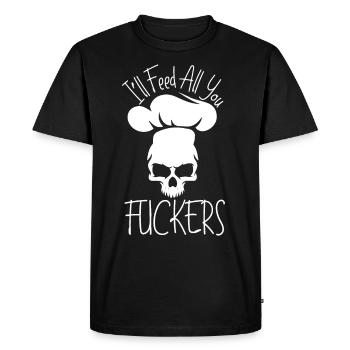 The chef's culinary sayings - Men's Premium Organic T-Shirt - black - Front - Nico (187cm)