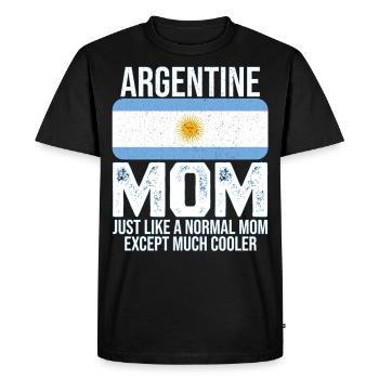 Argentine Mom Argentine Drapeau fête des mères - T-shirt Premium bio Homme - noir - Devant - Nico (187cm)