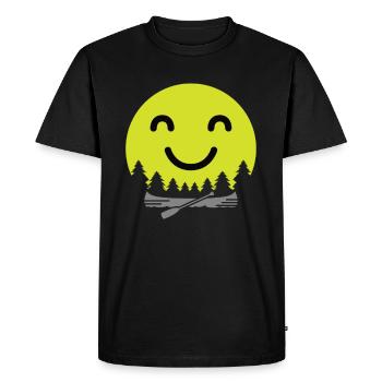 Canoë - T-shirt Premium bio Homme - noir - Devant - Nico (187cm)