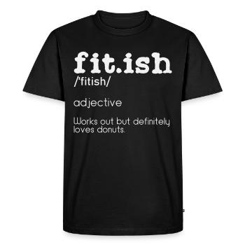 Fit-ish Funny Workout Fitness - T-shirt Premium bio Homme - noir - Devant - Nico (187cm)