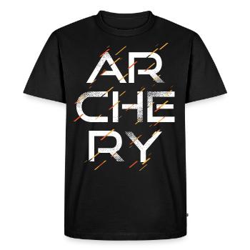 Tir à l'arc tir à l'arc - T-shirt Premium bio Homme - noir - Devant - Nico (187cm)