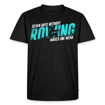 Aviron jeu de mots - T-shirt Premium bio Homme - noir - Devant - Nico (187cm)