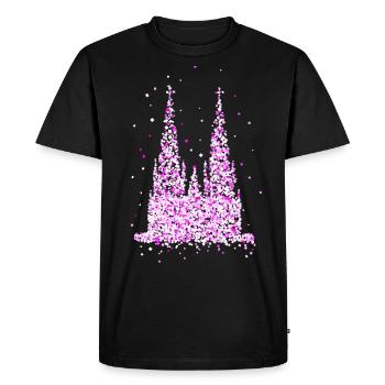 Cathédrale de Cologne - T-shirt Premium bio Homme - noir - Devant - Nico (187cm)