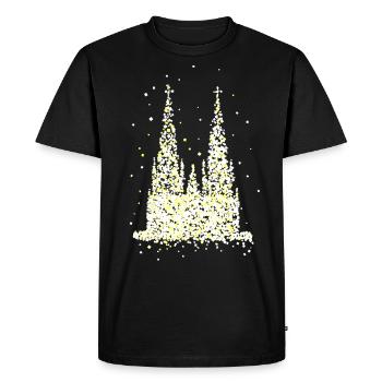 Kölner Dom - Männer Premium Bio T-Shirt - Schwarz - Vorne - Nico (187cm)