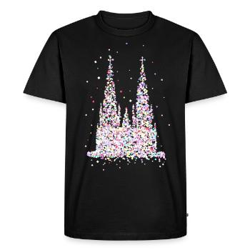 Kölner Dom - Männer Premium Bio T-Shirt - Schwarz - Vorne - Nico (187cm)