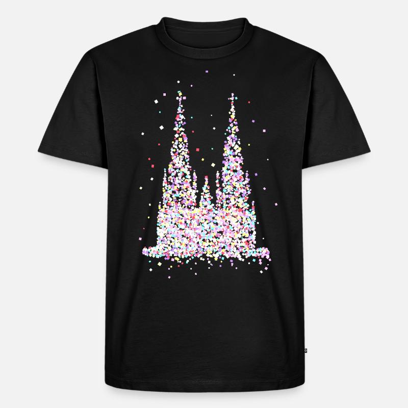 Kölner Dom - Männer Premium Bio T-Shirt - Schwarz
