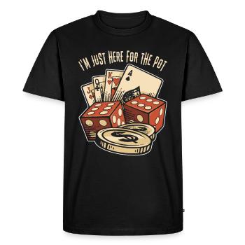 Poker cards poker bluff poker face funny gift - Men's Premium Organic T-Shirt - black - Front - Nico (187cm)