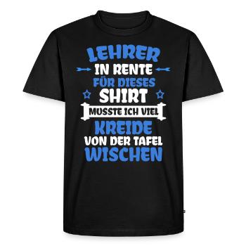 Pensioner For This Shirt I Had To Work Long - Men's Premium Organic T-Shirt - black - Front - Nico (187cm)