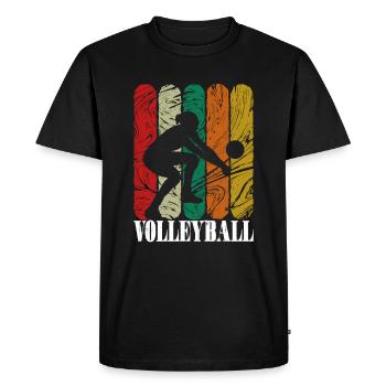 Joueur de volley-ball de volley-ball cadeau de beach-volley - T-shirt Premium bio Homme - noir - Devant - Nico (187cm)
