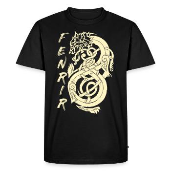 Fenrir The Nordic monster wolf - T-shirt Premium bio Homme - noir - Devant - Nico (187cm)