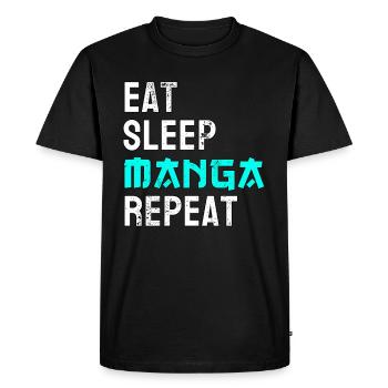 Manga - T-shirt Premium bio Homme - noir - Devant - Nico (187cm)