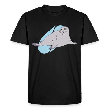Sceau artistique lineart - T-shirt Premium bio Homme - noir - Devant - Nico (187cm)