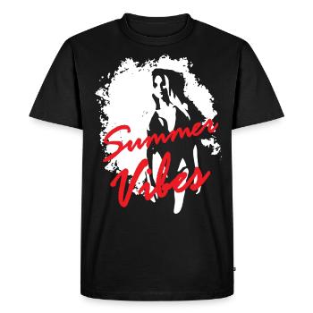 2reborn vibes d'été sexy bikini girl beach party - T-shirt Premium bio Homme - noir - Devant - Nico (187cm)