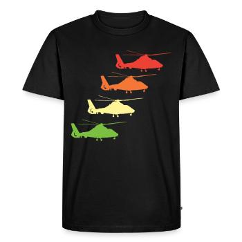 Helicopter Pilot Gift I Helicopter Helicopter - Men's Premium Organic T-Shirt - black - Front - Nico (187cm)