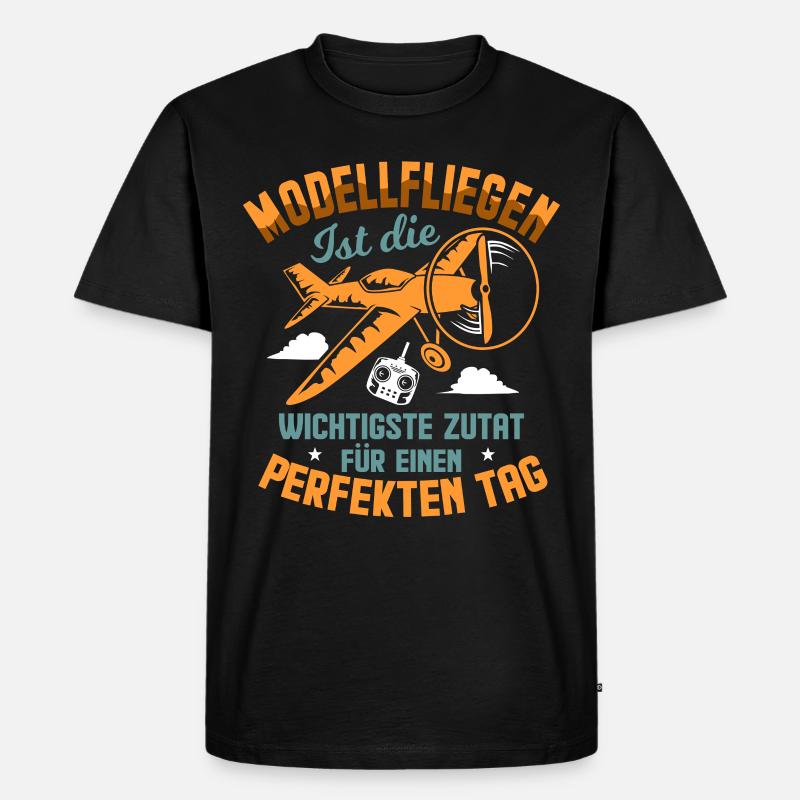 Modellfliegen Modellflug Modellflugzeug - Männer Premium Bio T-Shirt - Schwarz
