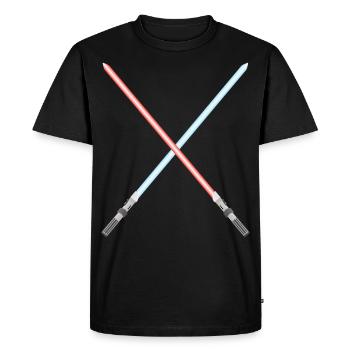 Sabre laser laser sabre laser - T-shirt Premium bio Homme - noir - Devant - Nico (187cm)