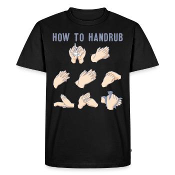How to handrup - T-shirt Premium bio Homme - noir - Devant - Nico (187cm)