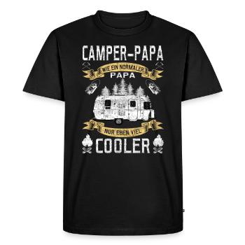 Camper Papa Camping Vater Hobby - Männer Premium Bio T-Shirt - Schwarz - Vorne - Nico (187cm)