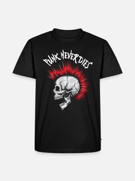 Punk Rock Punk Musique Rétro Punks Punk ne meurt jamais - T-shirt Premium bio Homme - noir