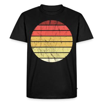 Retro vintage background circle - Men's Premium Organic T-Shirt - black - Front - Nico (187cm)