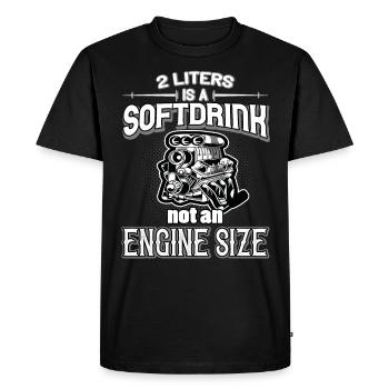 Diesel Car Engine 2 liters is a soft drink - Men's Premium Organic T-Shirt - black - Front - Nico (187cm)