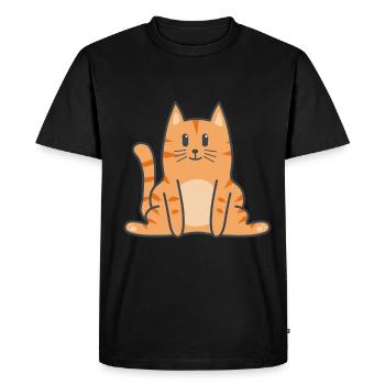 Chat Chat Kitten - T-shirt Premium bio Homme - noir - Devant - Nico (187cm)