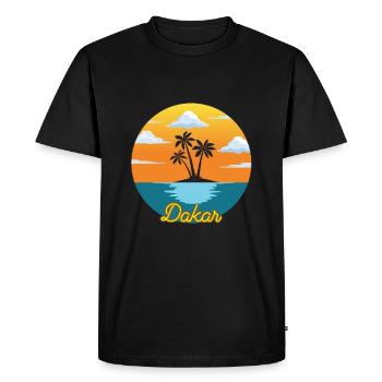 Dakar dream vacation and holiday - Men's Premium Organic T-Shirt - black - Front - Nico (187cm)