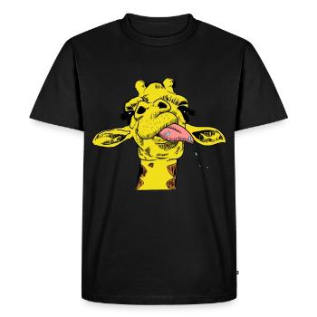 Girafe Girafe Wildlife Afrique Serengeti Safari - T-shirt Premium bio Homme - noir - Devant - Nico (187cm)