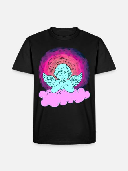 Angel Heavenly Cloud Beyond Guardian Angel - Men's Premium Organic T-Shirt - black