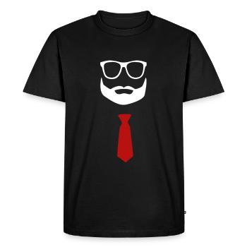 Barbe, style - T-shirt Premium bio Homme - noir - Devant - Nico (187cm)