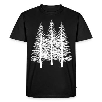 Forest, Tree, Trees, Nature, Nature Conservation, Flora, Ecology - Men's Premium Organic T-Shirt - black - Front - Nico (187cm)