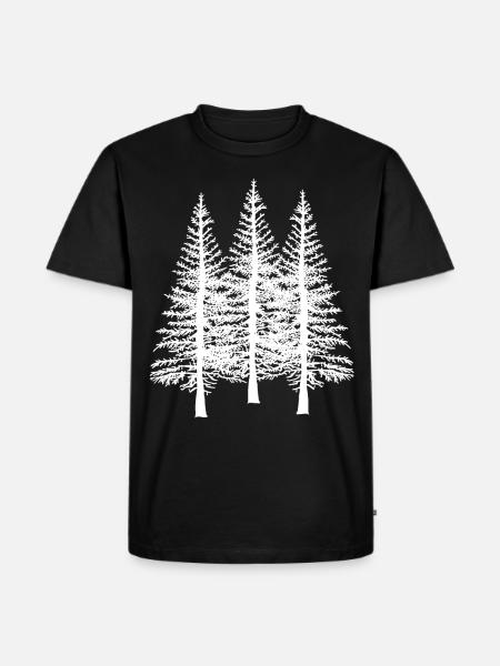 Forest, Tree, Trees, Nature, Nature Conservation, Flora, Ecology - Men's Premium Organic T-Shirt - black