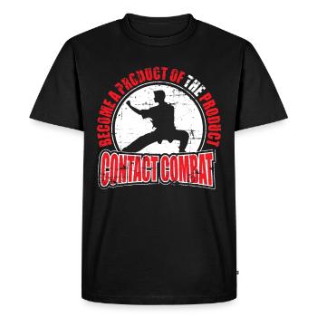 Karaté - T-shirt Premium bio Homme - noir - Devant - Nico (187cm)