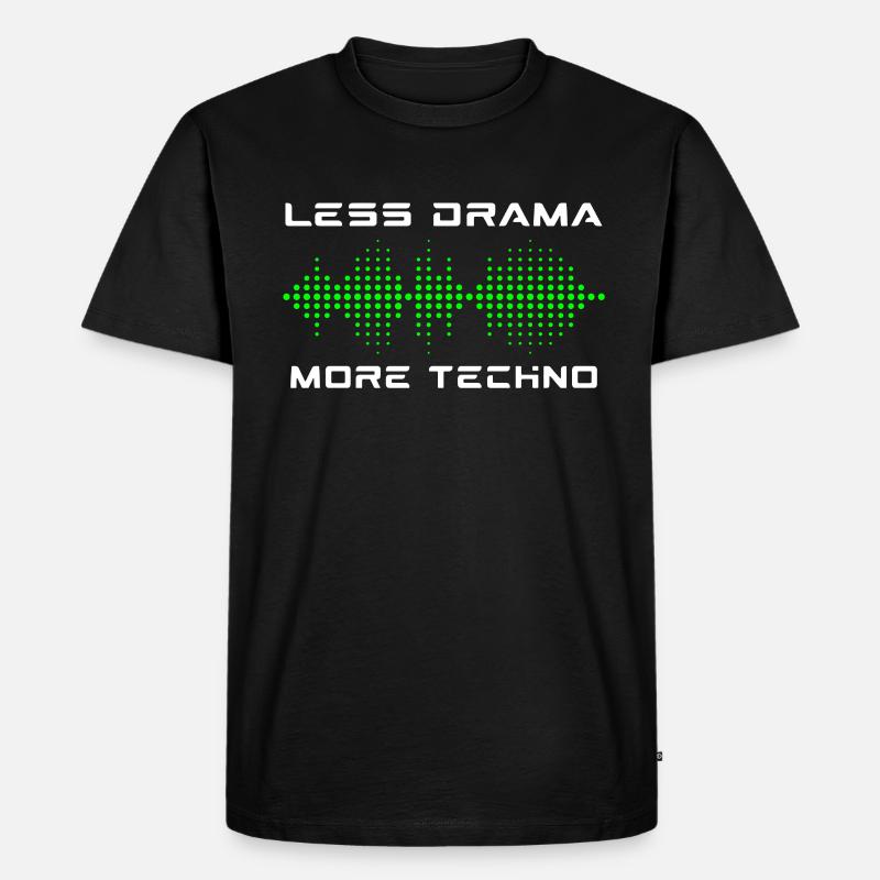 Techno - Männer Premium Bio T-Shirt - Schwarz