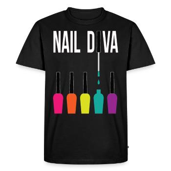 Ongles accessoires - T-shirt Premium bio Homme - noir - Devant - Nico (187cm)