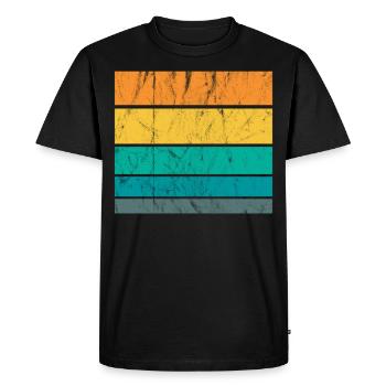 Rétro rétro arrière arrière carré symbole - T-shirt Premium bio Homme - noir - Devant - Nico (187cm)